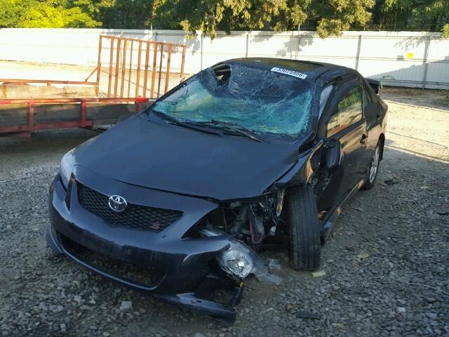 1NXBU4EE6AZ358802 - 2010 TOYOTA COROLLA BA BLACK photo 2