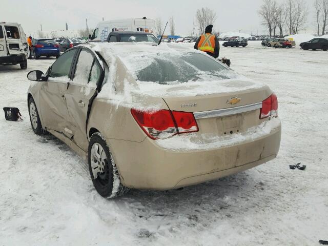 1G1PC5SH7C7156904 - 2012 CHEVROLET CRUZE LS GOLD photo 3