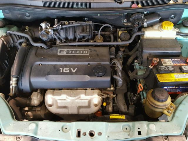 KL1TD62625B437135 - 2005 CHEVROLET AVEO BLUE photo 7