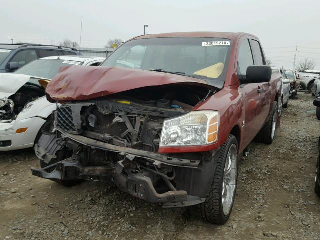 1N6AA07A54N571490 - 2004 NISSAN TITAN XE MAROON photo 2