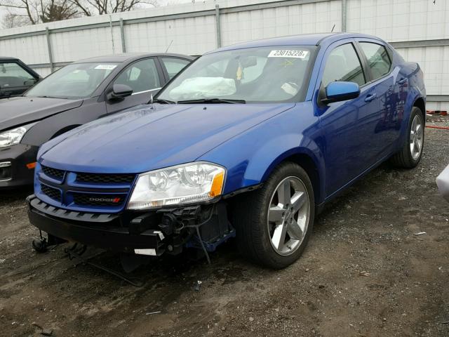 1C3CDZCB6DN664254 - 2013 DODGE AVENGER SX BLUE photo 2