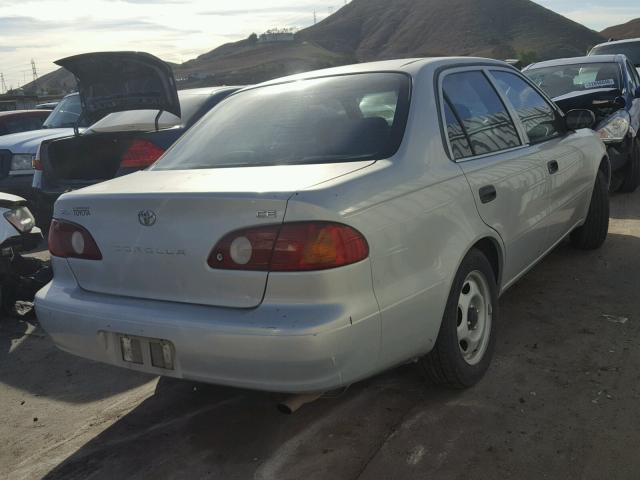 1NXBR12E11Z512367 - 2001 TOYOTA COROLLA CE SILVER photo 4