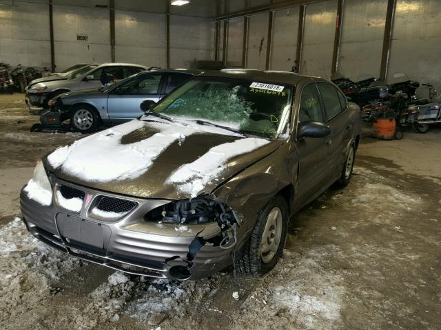 1G2NF52E52M652994 - 2002 PONTIAC GRAND AM S BROWN photo 2