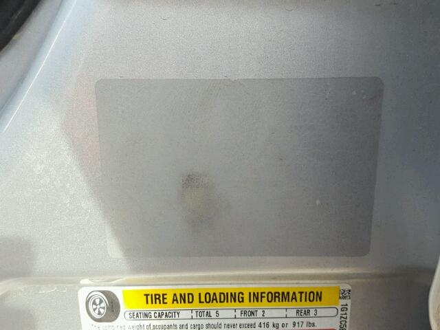 1G1ZC5E05CF392505 - 2012 CHEVROLET MALIBU 1LT 银色 照片 10