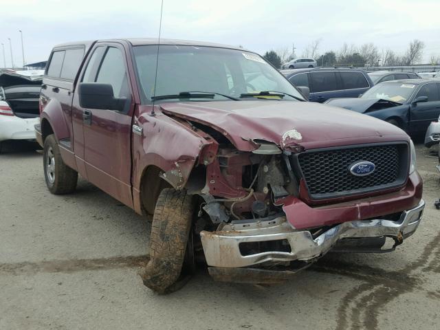 1FTRF04575KE35847 - 2005 FORD F150 BURGUNDY photo 1