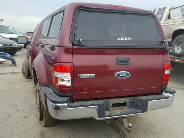 1FTRF04575KE35847 - 2005 FORD F150 BURGUNDY photo 3