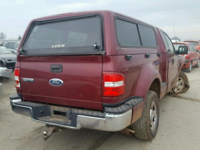 1FTRF04575KE35847 - 2005 FORD F150 BURGUNDY photo 4