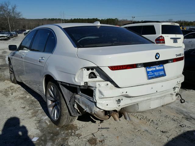 WBAGN63505DS58574 - 2005 BMW 745 LI WHITE photo 3