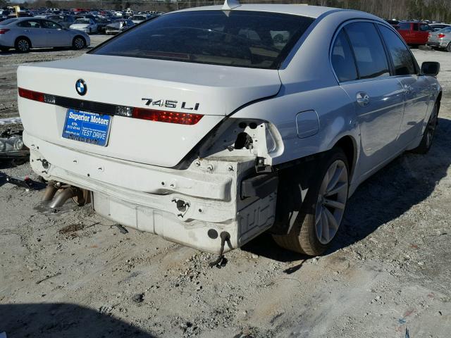 WBAGN63505DS58574 - 2005 BMW 745 LI WHITE photo 4