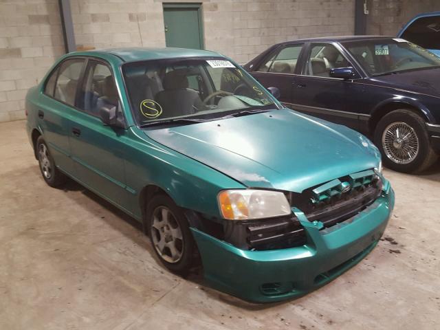 KMHCG45C01U237029 - 2001 HYUNDAI ACCENT GL GREEN photo 1