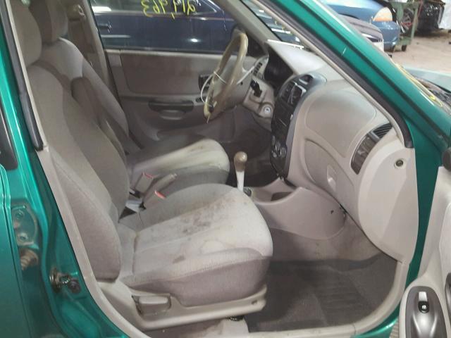 KMHCG45C01U237029 - 2001 HYUNDAI ACCENT GL GREEN photo 5