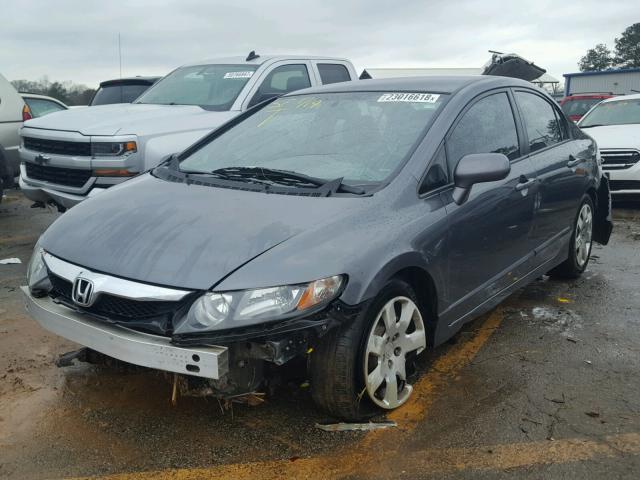 2HGFA1F58BH303494 - 2011 HONDA CIVIC LX GRAY photo 2