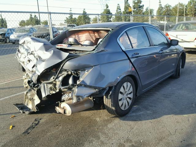 1HGCP2F36CA230406 - 2012 HONDA ACCORD LX GRAY photo 4