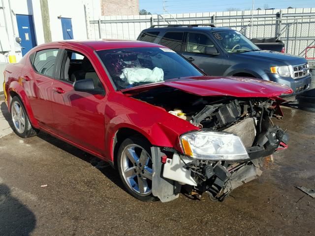 1C3CDZAB4EN109906 - 2014 DODGE AVENGER SE RED photo 1