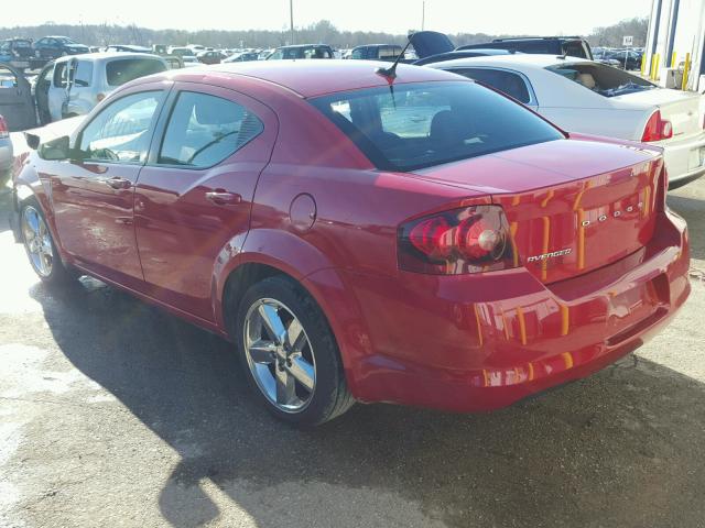 1C3CDZAB4EN109906 - 2014 DODGE AVENGER SE RED photo 3