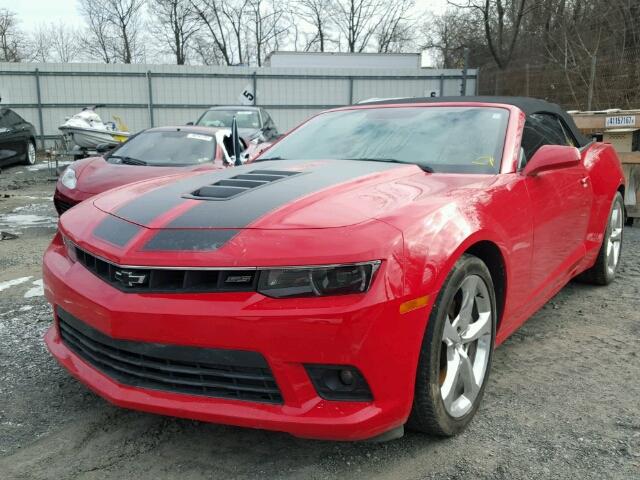 2G1FK3DJXE9287152 - 2014 CHEVROLET CAMARO 2SS RED photo 2