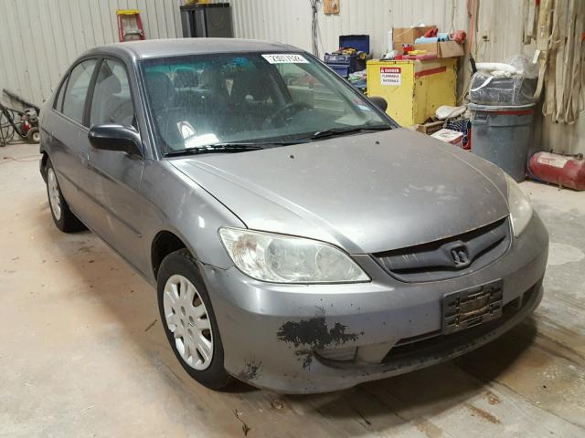 2HGES16595H633500 - 2005 HONDA CIVIC LX GRAY photo 1