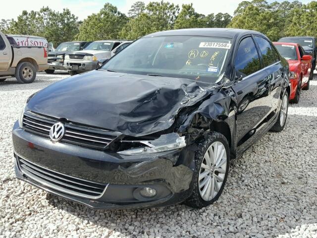 3VWLX7AJ3DM279646 - 2013 VOLKSWAGEN JETTA SEL BLACK photo 2