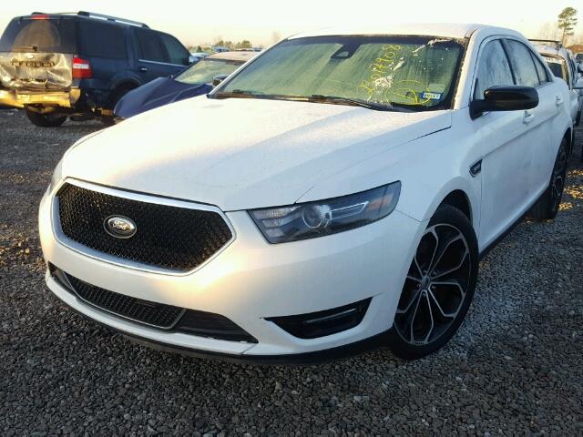 1FAHP2KT2EG127368 - 2014 FORD TAURUS SHO WHITE photo 2