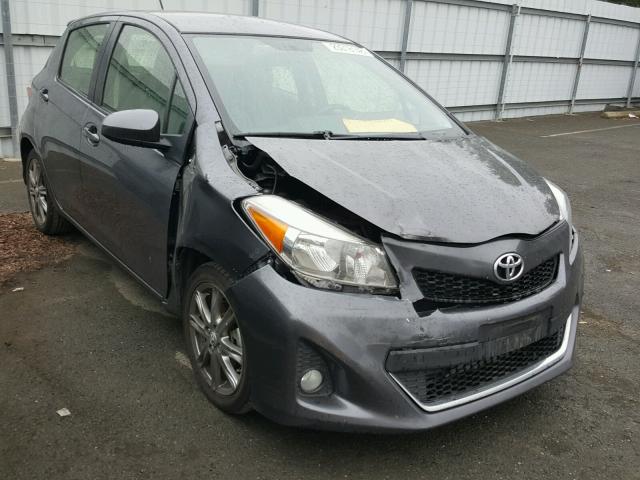 JTDKTUD36ED584237 - 2014 TOYOTA YARIS GRAY photo 1