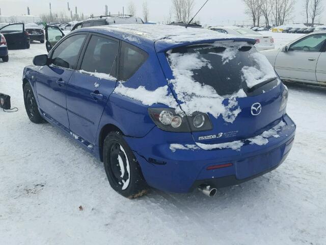 JM1BK343381789131 - 2008 MAZDA 3 HATCHBAC BLUE photo 3