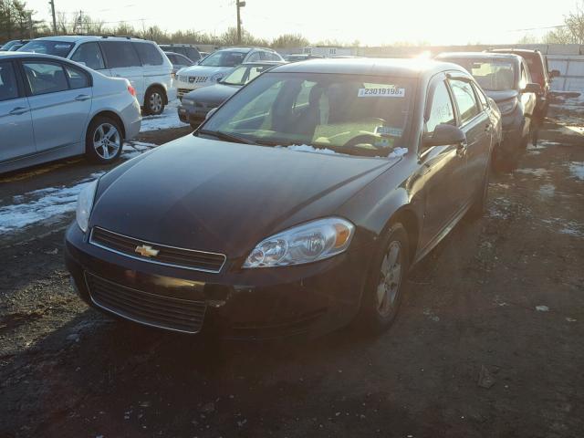 2G1WT57K991240129 - 2009 CHEVROLET IMPALA 1LT BLACK photo 2