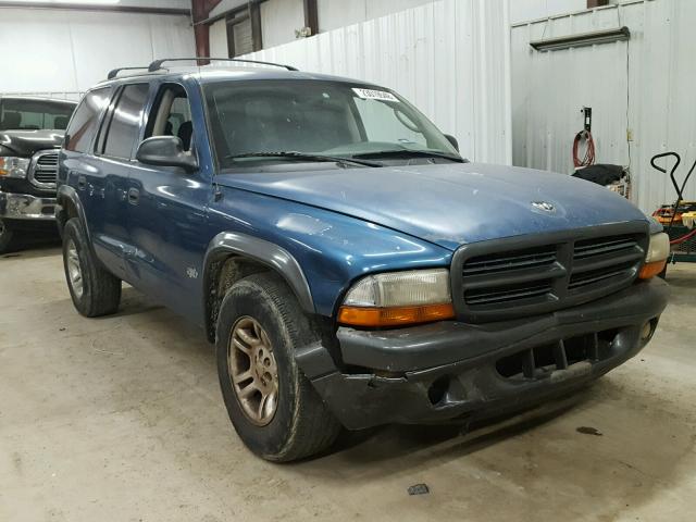 1B4HR38N22F107123 - 2002 DODGE DURANGO SP BLUE photo 1