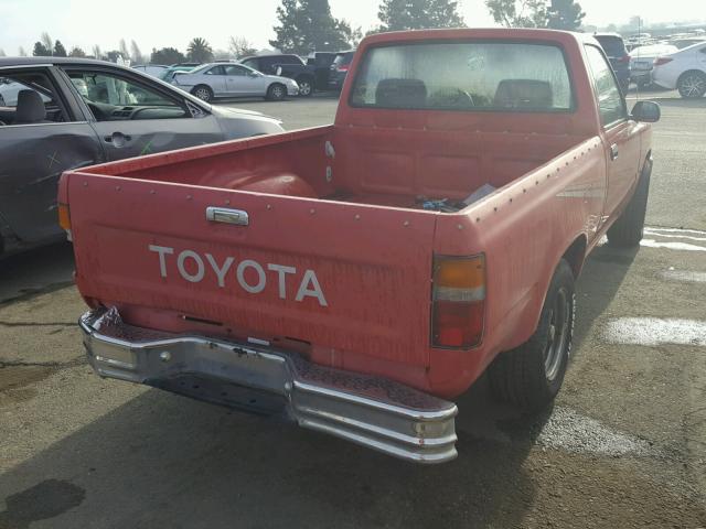 JT4RN81P5K0020380 - 1989 TOYOTA PICKUP 1/2 RED photo 4