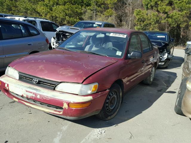 2T1AE04B7SC093805 - 1995 TOYOTA COROLLA BURGUNDY photo 2