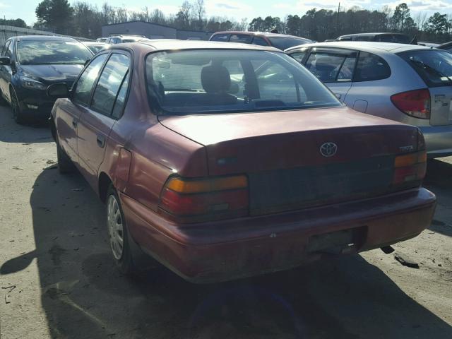 2T1AE04B7SC093805 - 1995 TOYOTA COROLLA BURGUNDY photo 3