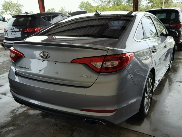 5NPE34AF3GH434238 - 2016 HYUNDAI SONATA SPO GRAY photo 4