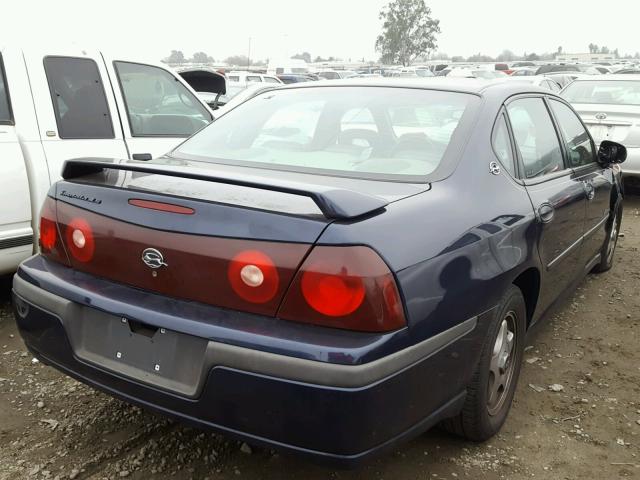 2G1WH55K829343179 - 2002 CHEVROLET IMPALA LS BLUE photo 4