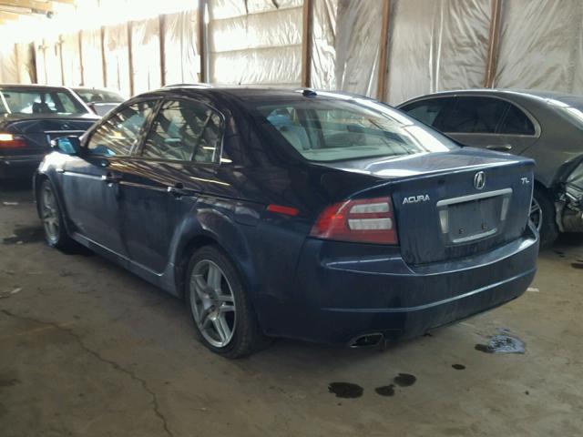 19UUA66298A034441 - 2008 ACURA TL BLUE photo 3