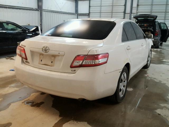 4T4BF3EK5BR184349 - 2011 TOYOTA CAMRY BASE WHITE photo 4