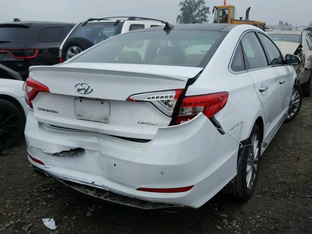 5NPE34AF7FH089536 - 2015 HYUNDAI SONATA SPO WHITE photo 4