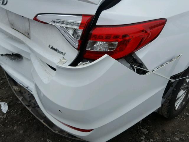 5NPE34AF7FH089536 - 2015 HYUNDAI SONATA SPO WHITE photo 9