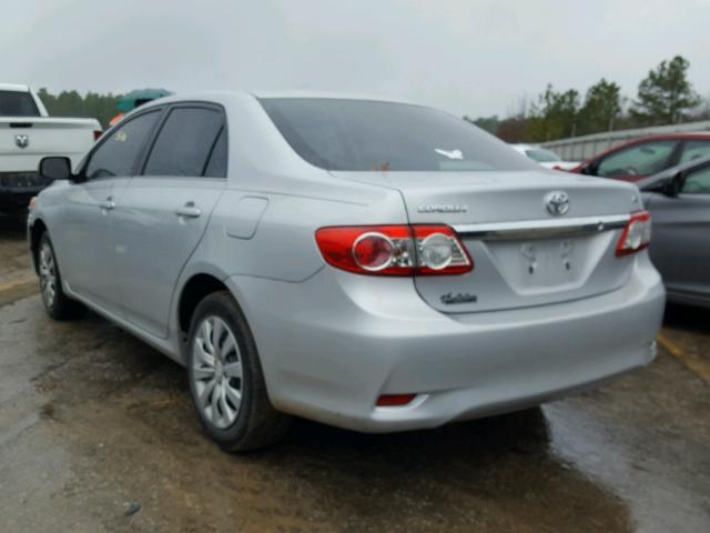 2T1BU4EE2DC128020 - 2013 TOYOTA COROLLA BA SILVER photo 3