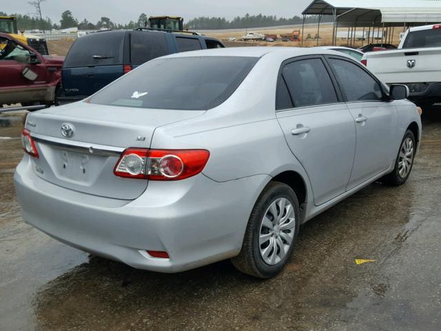 2T1BU4EE2DC128020 - 2013 TOYOTA COROLLA BA SILVER photo 4