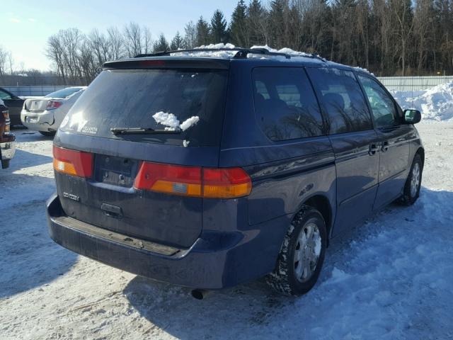 5FNRL18984B080484 - 2004 HONDA ODYSSEY EX BLUE photo 4