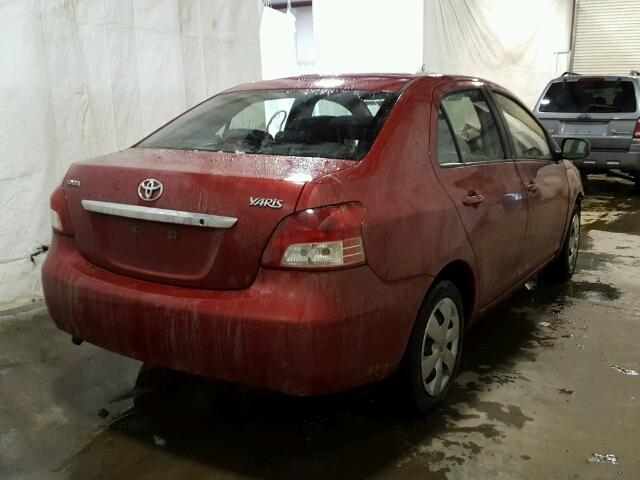 JTDBT923481271449 - 2008 TOYOTA YARIS RED photo 4