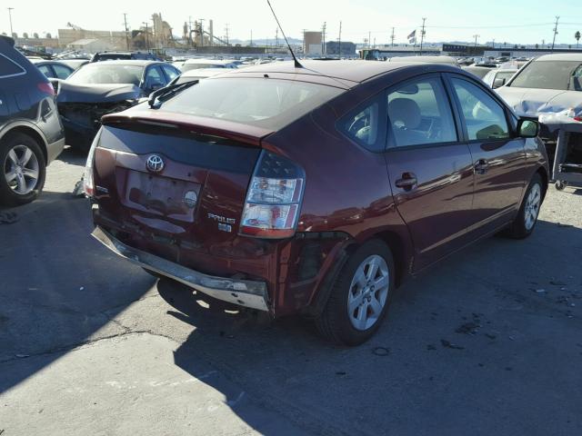 JTDKB20UX57005996 - 2005 TOYOTA PRIUS RED photo 4