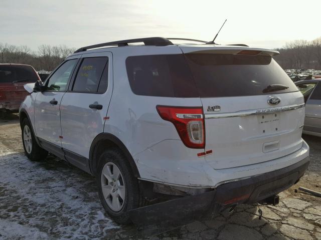 1FM5K7B87DGA54397 - 2013 FORD EXPLORER WHITE photo 3