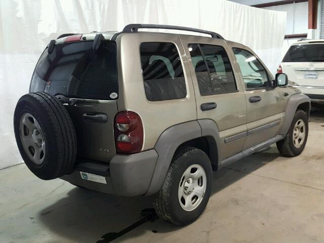 1J4GL48K06W283177 - 2006 JEEP LIBERTY SP BEIGE photo 4