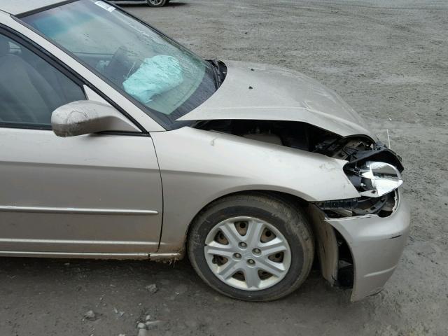 2HGES26792H547316 - 2002 HONDA CIVIC EX GOLD photo 9