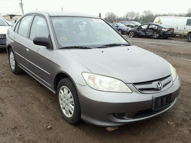 2HGES15555H626951 - 2005 HONDA CIVIC LX SILVER photo 1