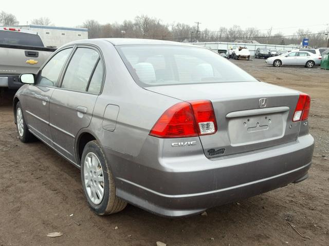 2HGES15555H626951 - 2005 HONDA CIVIC LX SILVER photo 3