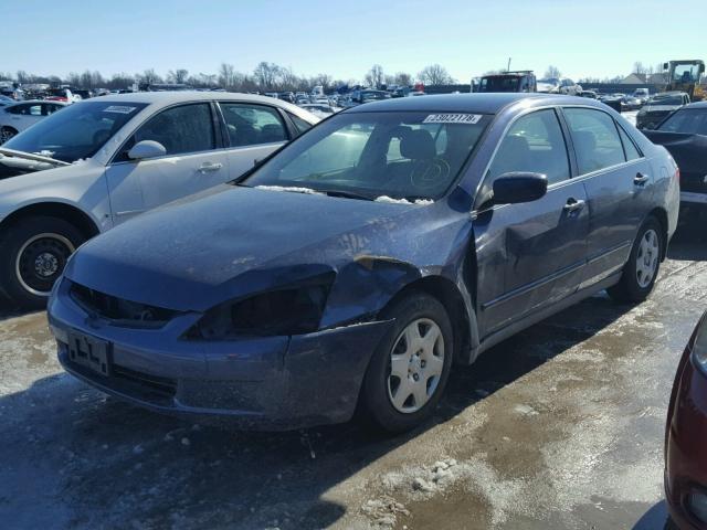 1HGCM56425A102220 - 2005 HONDA ACCORD LX BLUE photo 2