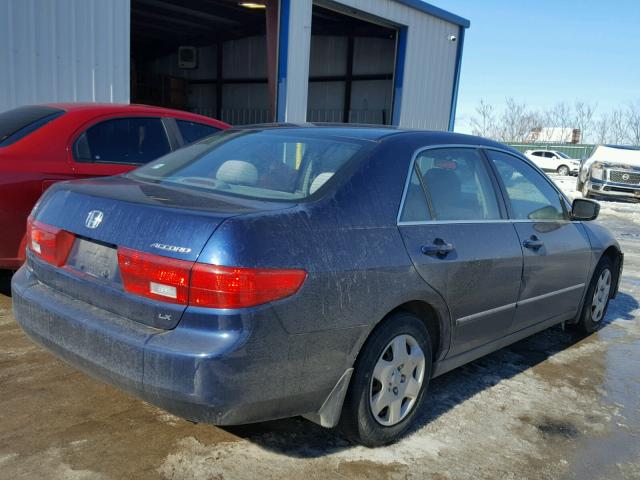 1HGCM56425A102220 - 2005 HONDA ACCORD LX BLUE photo 4