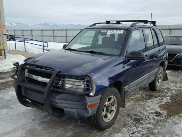 2CNBJ13C1Y6958614 - 2000 CHEVROLET TRACKER BLUE photo 2