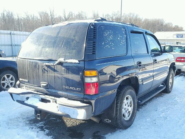 1GNEK13T24J317121 - 2004 CHEVROLET TAHOE K150 BLUE photo 4